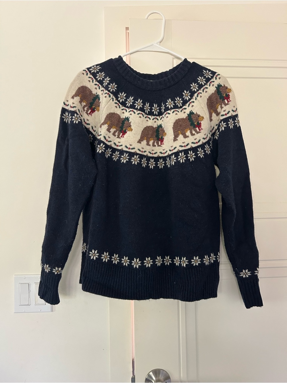 Kiel James Patrick Women’s Navy Bear Fair Isle Sweater